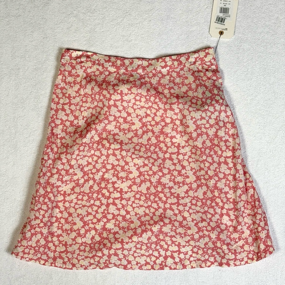 Billabong Pink Floral A-Line Skirt